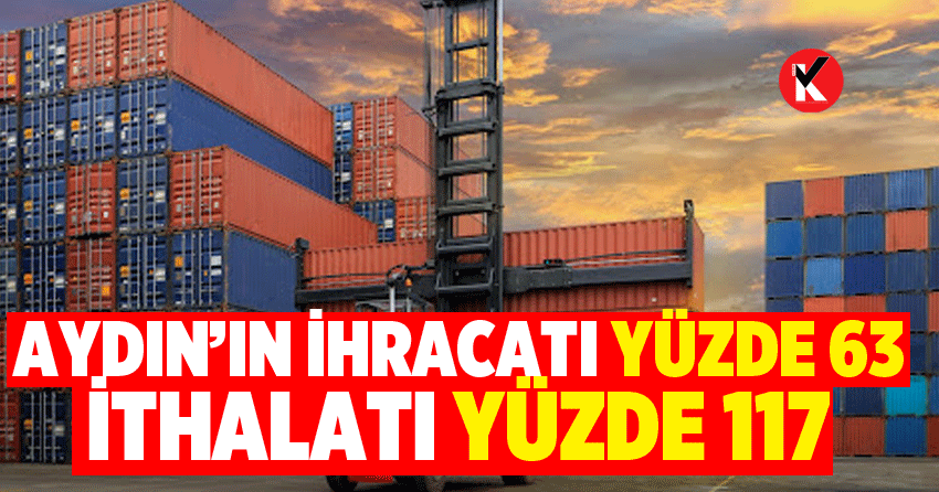 Aydın’ın ihracatı yüzde 63, ithalatı yüzde 117