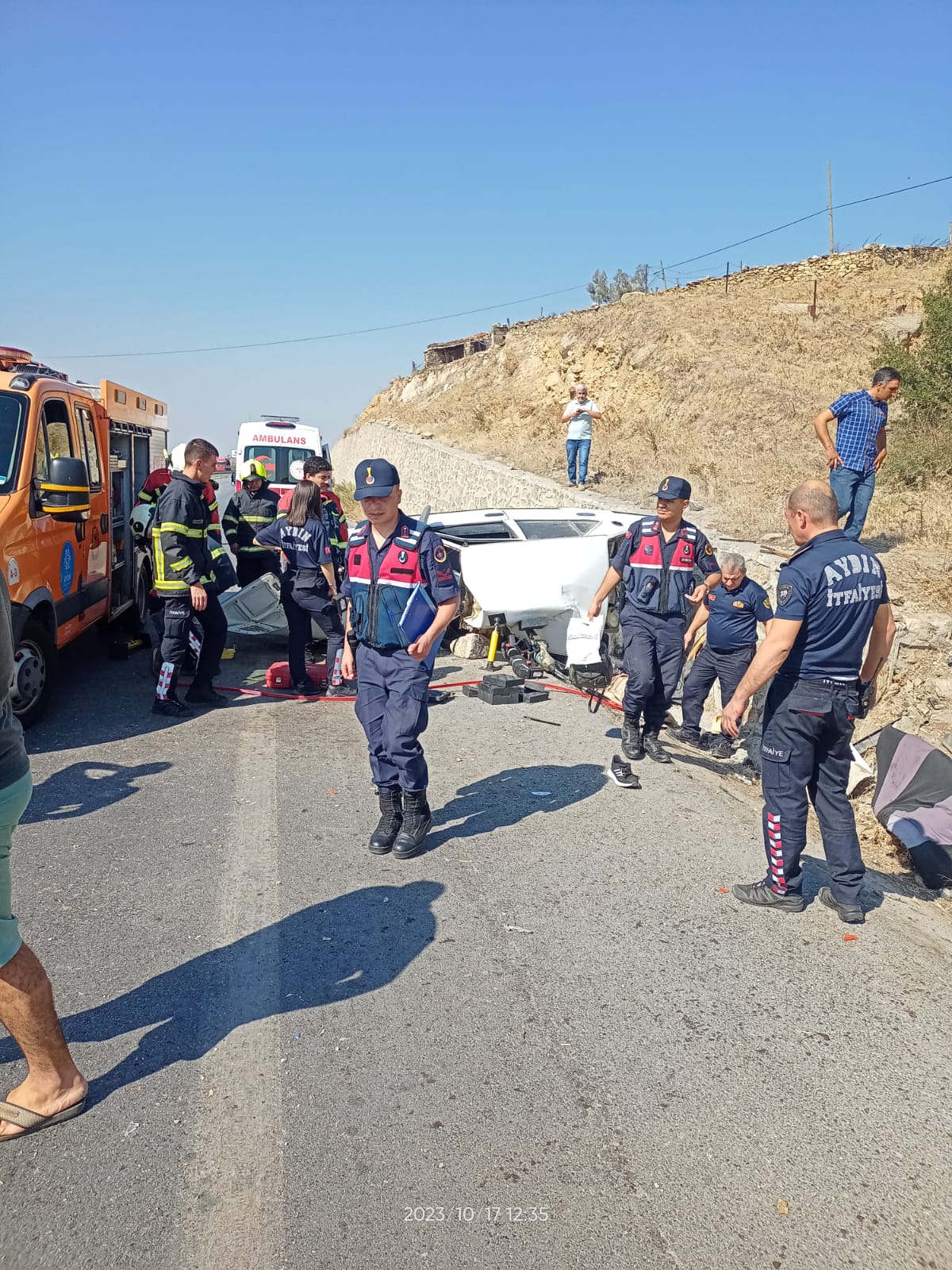 Aydın'daki kazada 1 kişi öldü, 2 kişi yaralandı