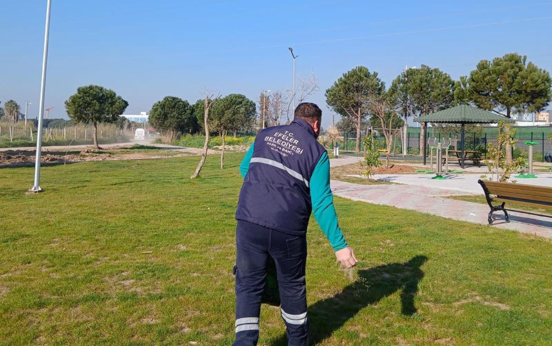 Işıklı Parkı’nda çevre düzenlemesi başladı