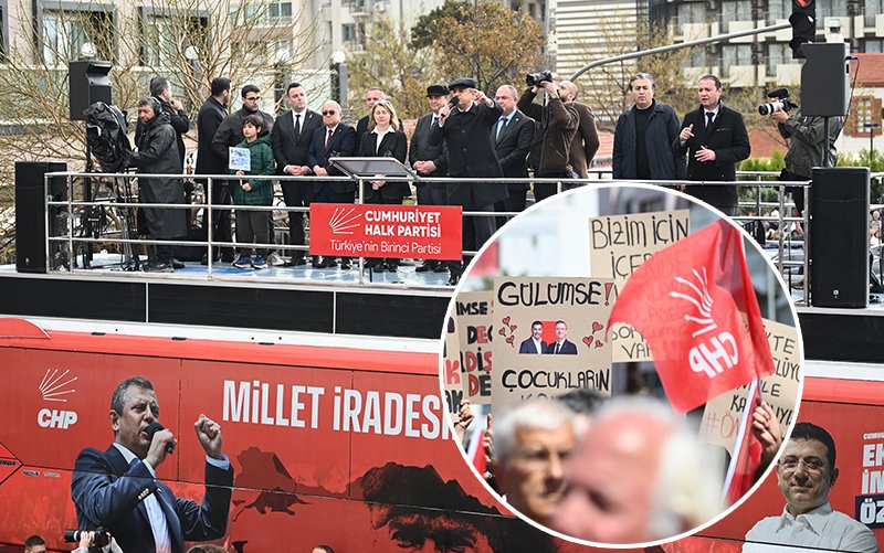 Özgür Özel'den Günel'e destek mitingi