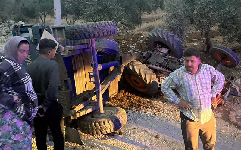 Aydın’da traktör devrildi