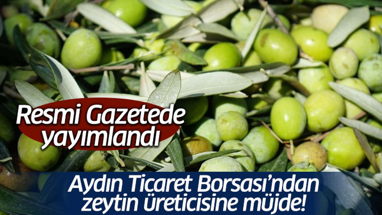 Aydın Ticaret Borsası'ndan müjde!