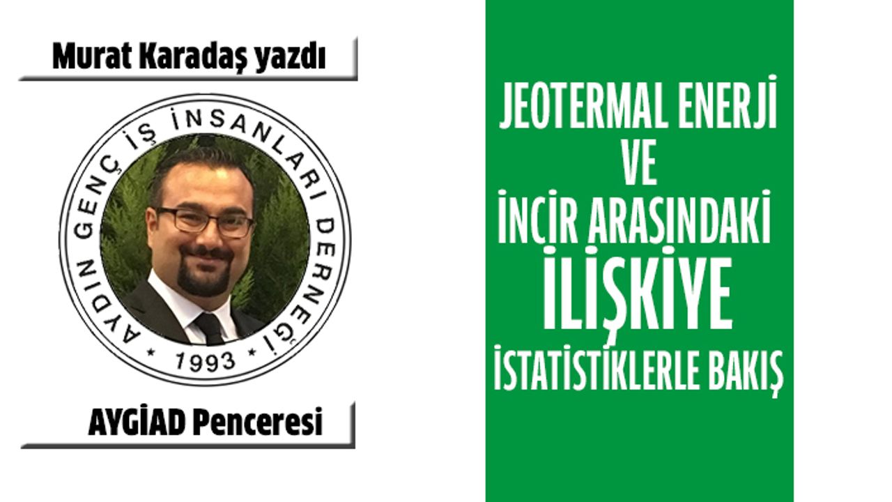 Jeotermal enerji ve incir arasındaki ilişkiye istatistiklerle bakış