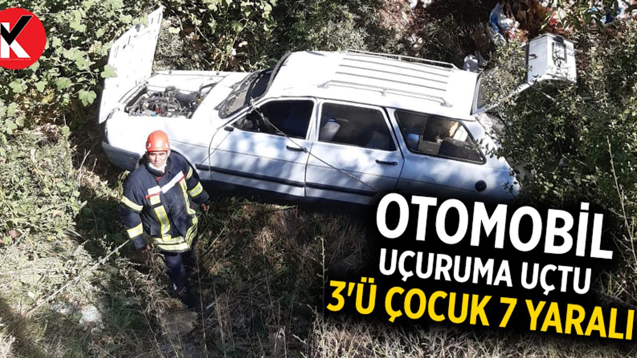 Aydın'da otomobil uçuruma uçtu: 3'ü çocuk 7 yaralı