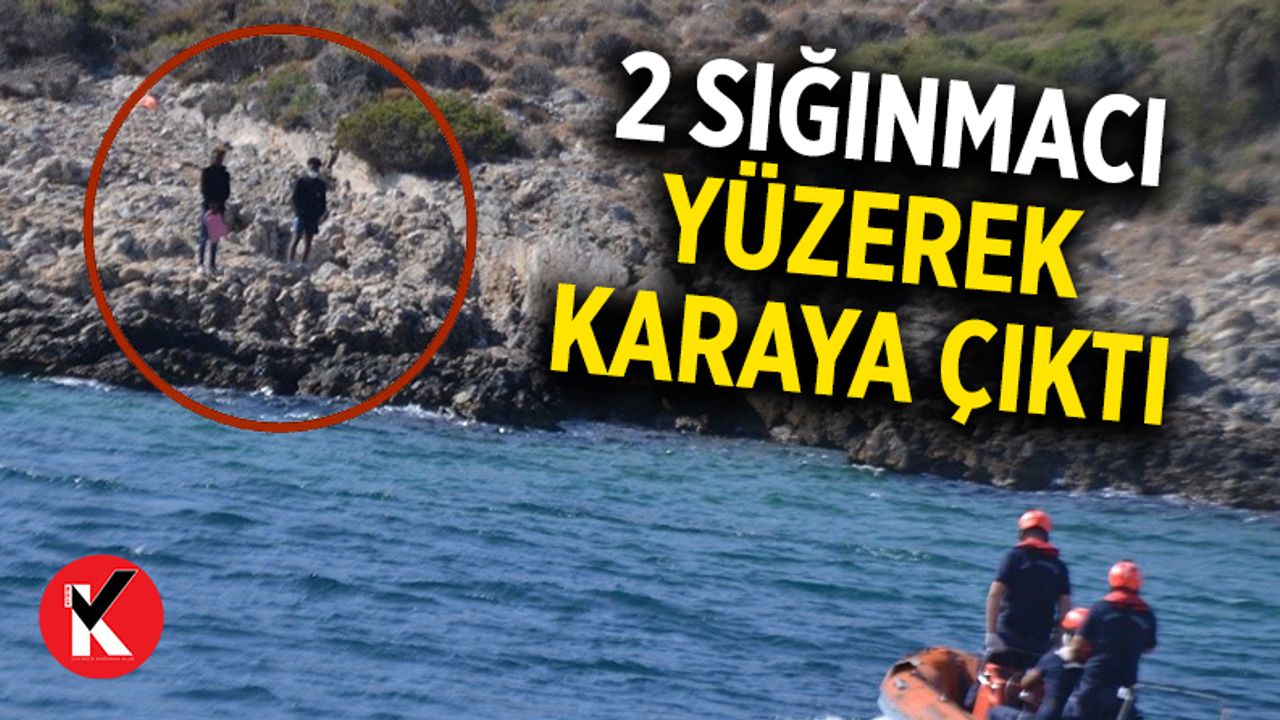 Aydın'da 2 sığınmacı yüzerek karaya çıktı