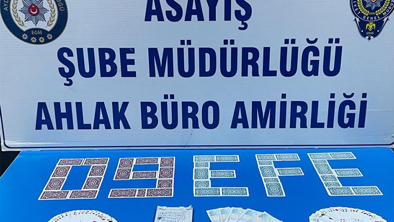 Aydın'da kumar oynayan 5 kişiye para cezası
