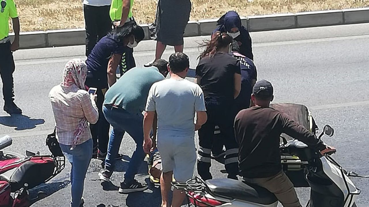 Aydın'da motosikletle otomobil çarpıştı: 2 kişi yaralandı