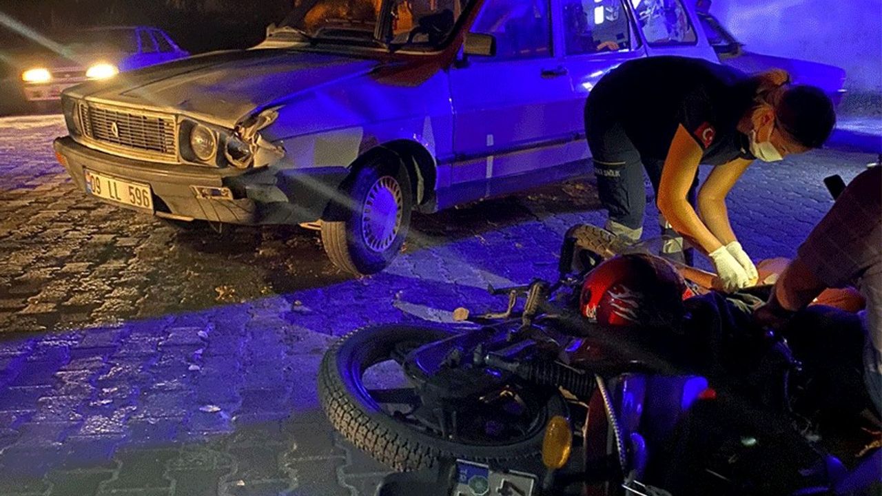 Aydın'da otomobille motosiklet çarpıştı: 2 yaralı