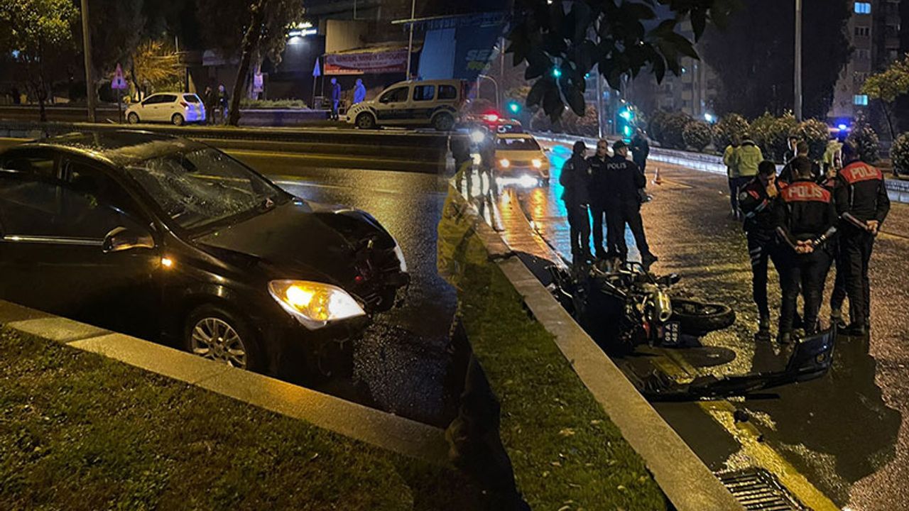 Aydın'da otomobille motosikletli polis kafa kafaya çarpıştı