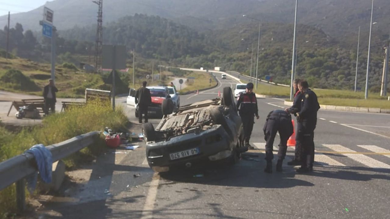 Çine'de  iki otomobilin çarpışması sonucu 2 kişi yaralandı