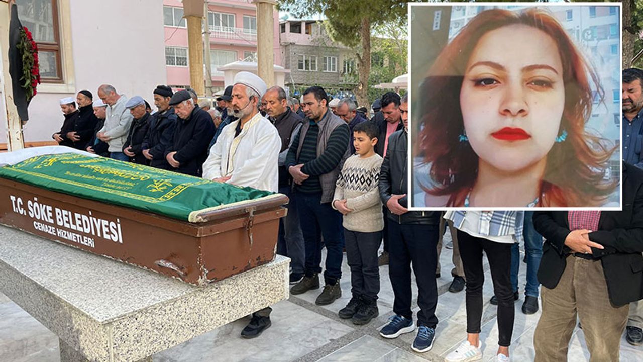 Kocası tarafından öldürülen kadının cenazesi Söke'de toprağa verildi