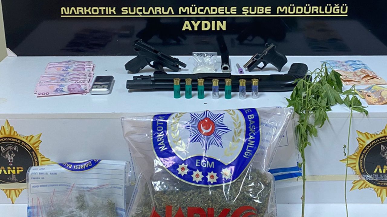 Aydın'daki eş zamanlı  uyuşturucu operasyonunda 9 gözaltı