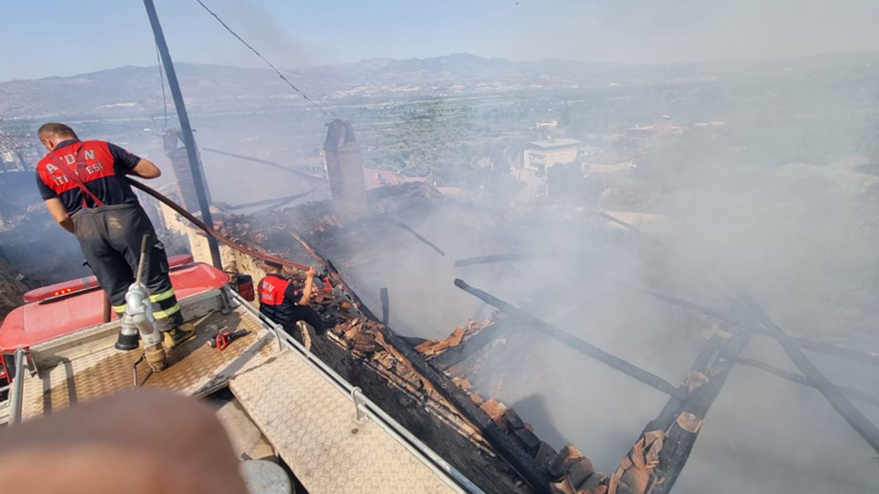 Büyükşehir Belediyesi İtfaiyesi'nden Bozdoğan'daki yangına müdahale