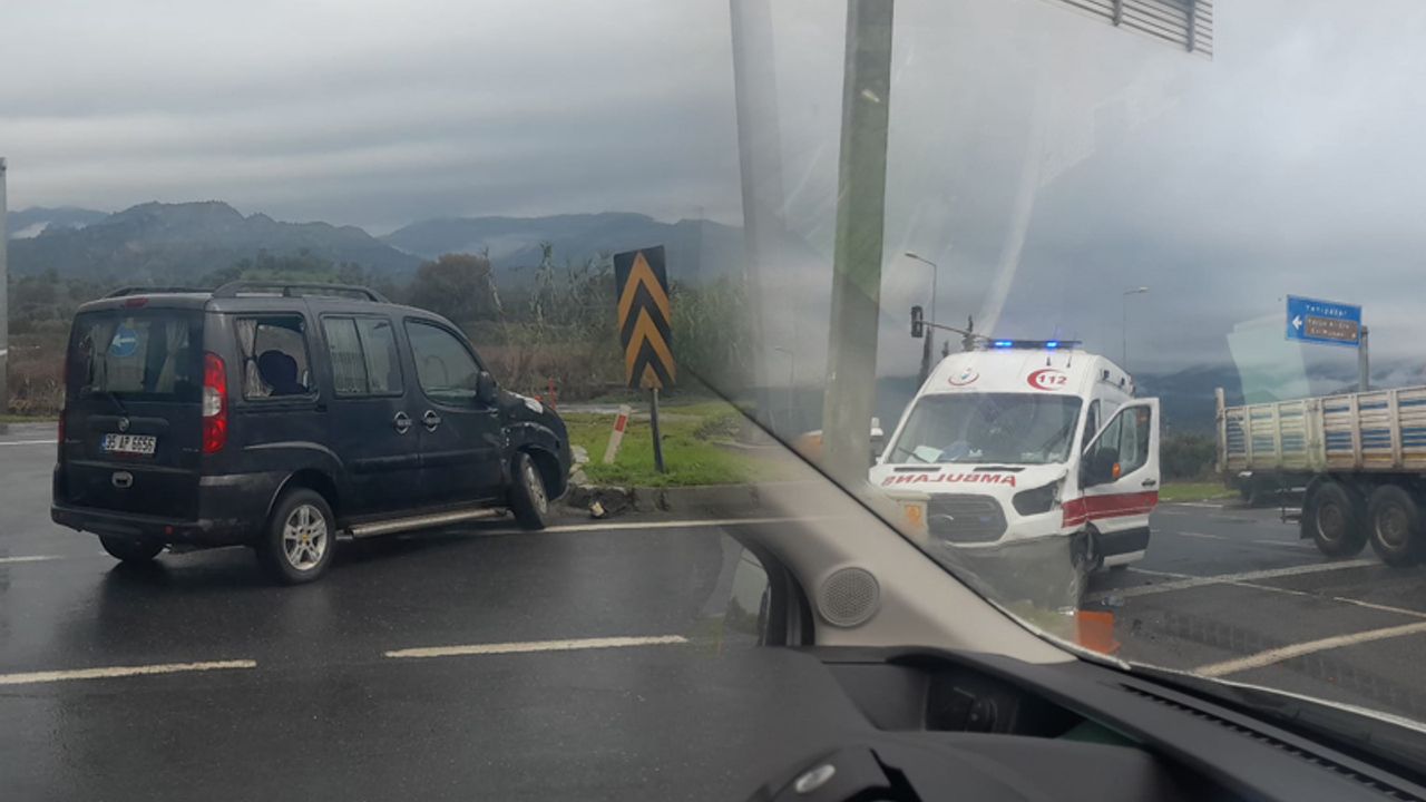 Aydın’da ambulans ve hafif ticari araç çarpıştı