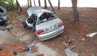 Aydın’da 2 otomobil çarpıştı : 2 ölü 3 yaralı