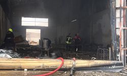 Nazilli'de mobilya atölyesinde yangın