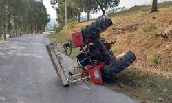 Aydın’da traktör devrildi