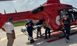 Ambulans helikopter boğulma tehlikesi geçiren genç için havalandı