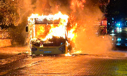 Aydın'da halk otobüsünde yangın çıktı