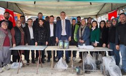 Yenipazar Belediyesi Başkan Adayı İşbilen fidan dağıttı