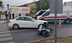 Nazilli'de otomobille çarpışan motosikletin sürücüsü yaralandı