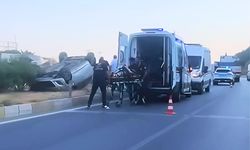 Söke'de otomobil takla attı, 3 yaralı