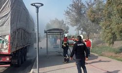 Aydın'da pamuk yüklü TIR’da yangın