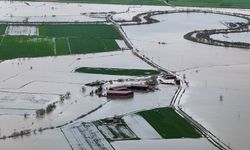 Aydın'daki taşkının izleri havadan görüntülendi