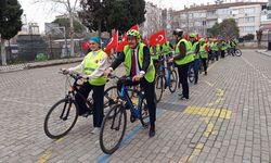 Bayrak için pedal çevirdiler