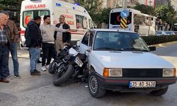 Aydın’da motosikletle otomobil çarpıştı