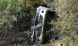 Aydın’da araç şarampole devrildi