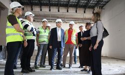 Rektör kent, diş hastanesi inşaatında incelemelerde bulundu