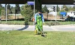 Kuşadası’nda yeşil alanlar bakıma alındı