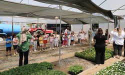 Aydınlı çocuklar toprağa dokunarak öğrendi