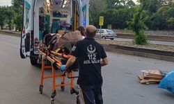 Trafiğe kapalı yolda motosiklet yayaya çarptı