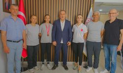 Türkiye üçüncüsü sporcudan Müdür Yığmatepe’ye ziyaret