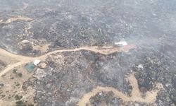 Çine’deki yangının acı bilançosu havadan görüntülendi