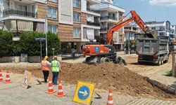 Efeler’de yol yenileme çalışması