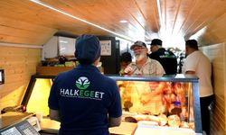 Mobil Halk Ege Et Akbük'te vatandaşlardan yoğun ilgi gördü
