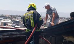 Aydın’da çatı yangın