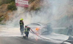 Aydın'da 8 milyon TL'lik elektrikli araç alev alev yandı