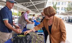 Başkan Gençay, zeytin pazarında üreticilerle buluştu