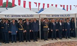 Aydın Valiliği’nde çelenk sunma töreni gerçekleştirildi