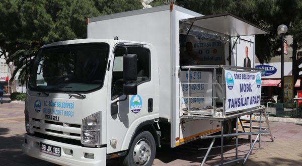 Söke Belediyesi Mobil Hizmet Aracı yoğunluk yaşatmadı