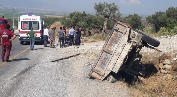 Aydın’da traktör devrildi: 1 ölü, 1 yaralı