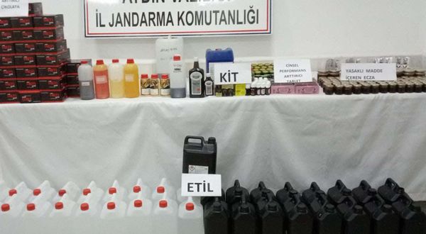 235 litre kaçak alkol ele geçirildi