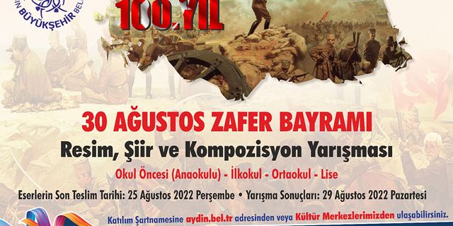 Aydın BŞB'den 30 Ağustos Zafer Bayramı temalı yarışma