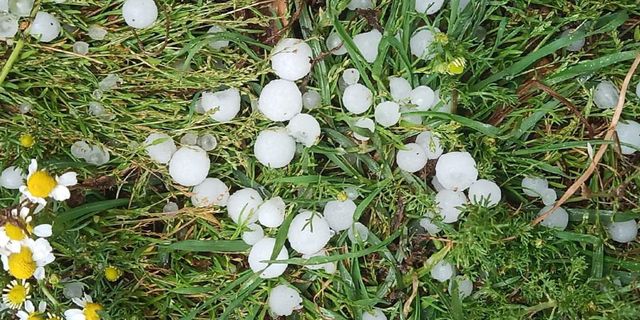 Sultanhisar’da dolu yağışı etkili oldu
