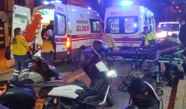 Aydın'da iki motosikletin çarpışması sonucu 3 kişi yaralandı