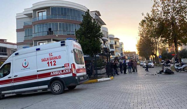 Nazilli'de motosiklet hafif ticari araçla çarpıştı